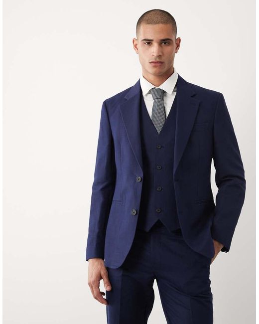 ASOS Blue Slim Suit Jacket for men