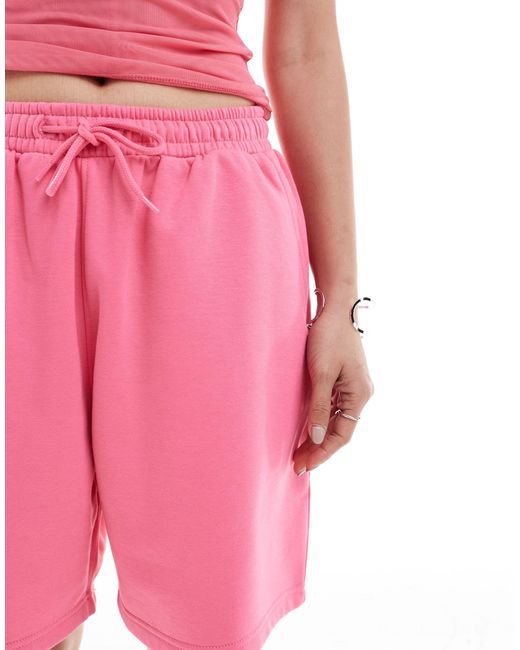 Weekday Pink Unisex Jersey Shorts