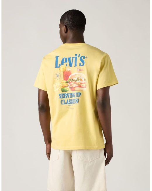Camiseta Amarilla Holgada De Algodón Levi's de hombre de color Metallic