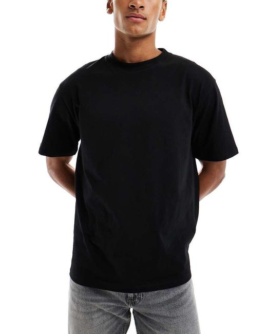 ASOS Black Essentials 3 Pack Relaxed Crew Neck T-shirts for men