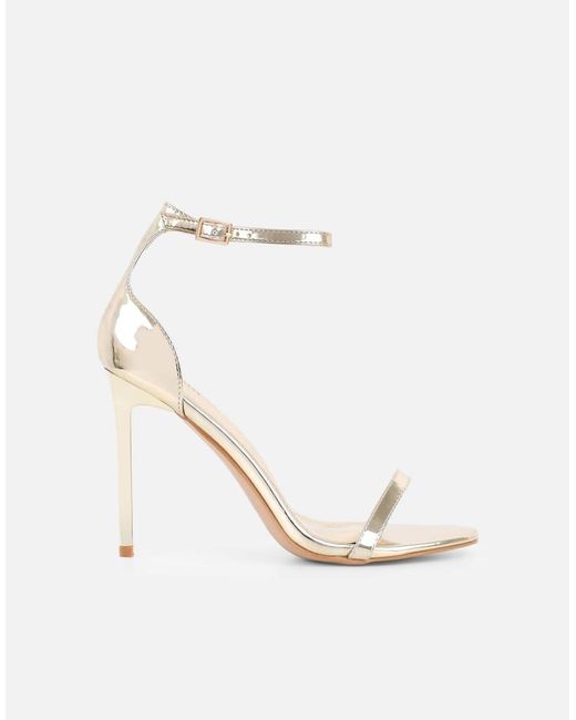 SIMMI Gray Gabby Barely There Heeled Sandals