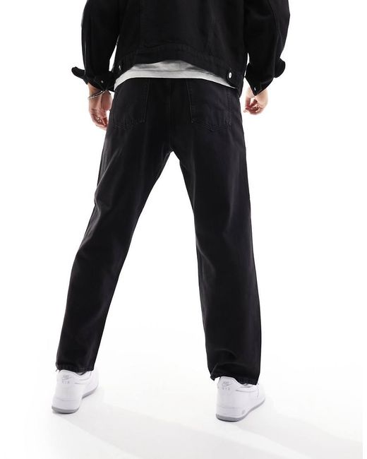 Vaqueros Negros Rígidos Holgados Alex De Jack & Jones de hombre de color Black