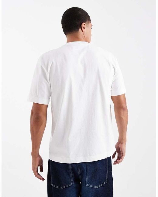 Hollister White Crew Neck Short Sleeve Boxy Oversized T-shirt for men