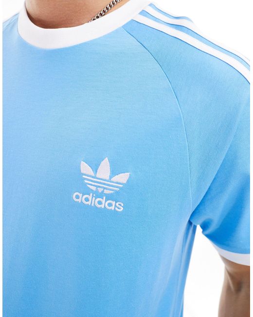 T-shirt à trois bandes - clair Adidas Originals pour homme en coloris Blue