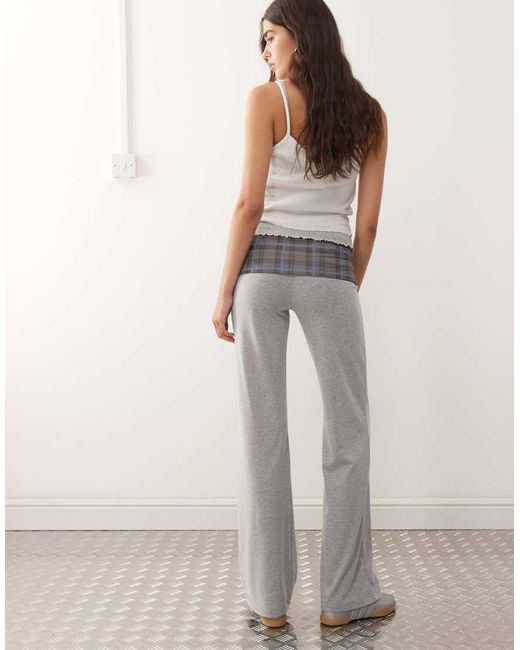Collusion Natural Mid Rise Fold Over Yoga Pant