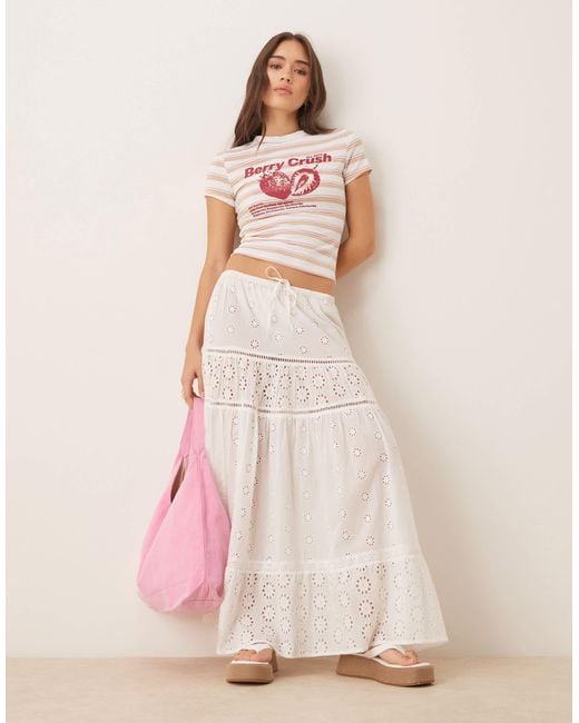 ASOS Pink Stripe Baby Tee With Graphic