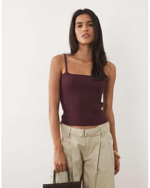 ASOS Purple Boucle Knit Cami Top