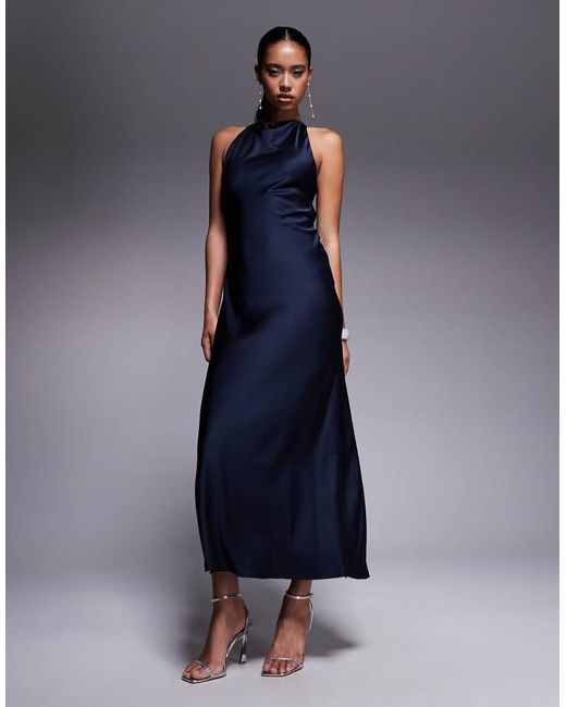 sachin and babi light blue dress SOLEDAD Backless Maxi Dress with Back Button Detail and Trail (Serenit   Zoo Label