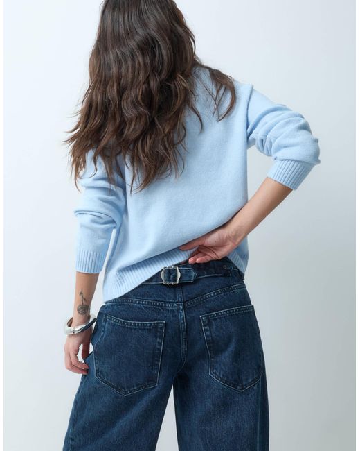 Pull ras ASOS en coloris Blue