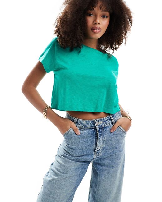 Superdry Blue Slouchy Cropped T-shirt