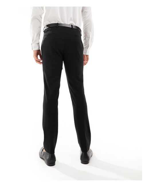 River Island Super Skinny Suit Trousers in Black for Men