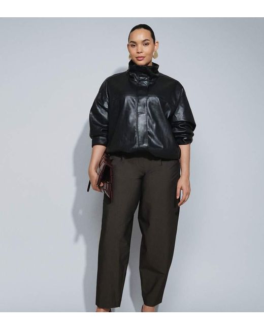 ASOS Black Curve Tailored Belted Balloon Barrel Pants