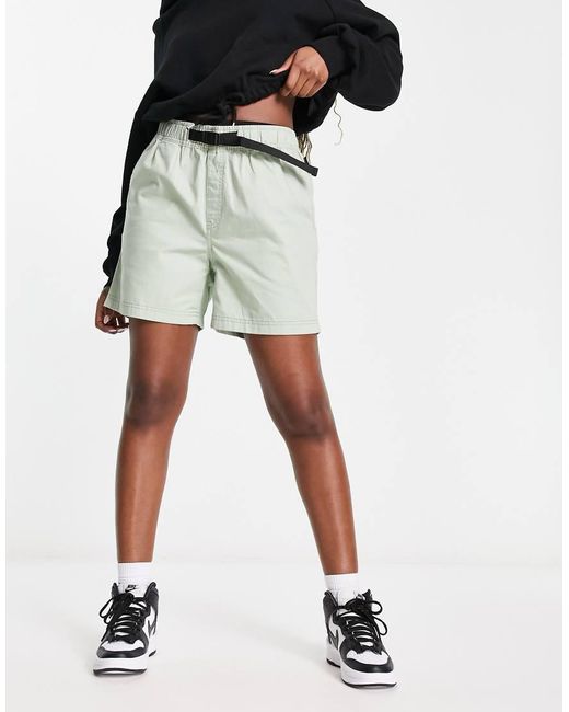 Napapijri Black Dru Woven Cotton Shorts With Belt