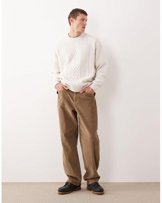 ASOS – oversize-strickpullover in White für Herren