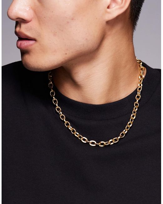 Stainless Steel Mens Necklace Asos ASOS Waterproof Stainless Steel