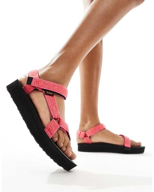 Teva Universal Midform Chunky Sandals in Pink Lyst UK