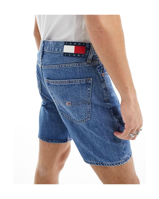 Pantalones cortos dad con lavado medio Tommy Hilfiger de hombre de color Blue