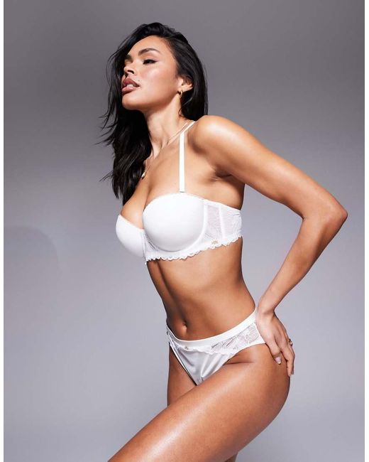 KBX White Harper Padded Strapless Bra