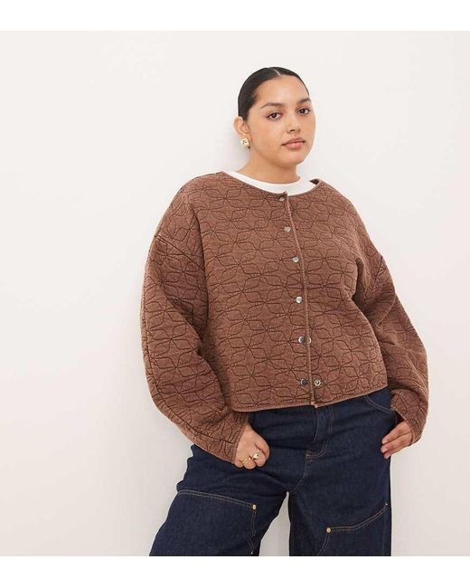 ASOS Brown Asos Design Curve Quilted Jacket