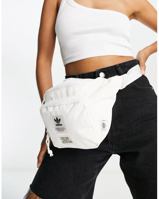 adidas Originals Nondyed Fanny Pack in White Lyst