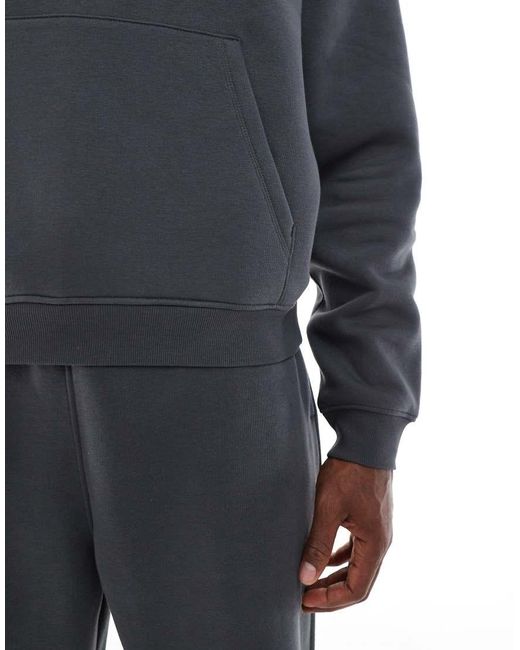 Sudadera Gris Básica De Corte Cuadrado Extragrande Con Capucha De ASOS de hombre de color Blue