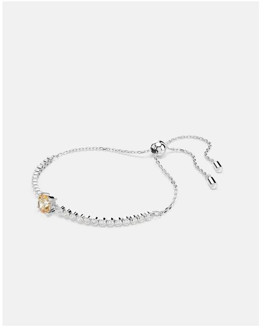 Swarovski Natural Matrix Tennis Bracelet Rhodium Plated