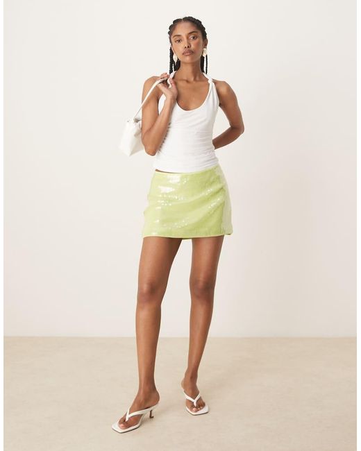 Top Allacciato Al Collo Bianco Con Nodi di Abercrombie & Fitch in Green