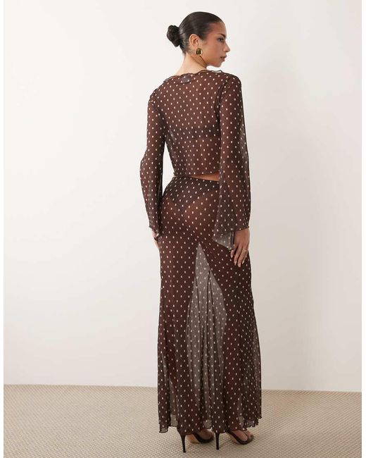 Gonna Lunga di ASOS in Brown