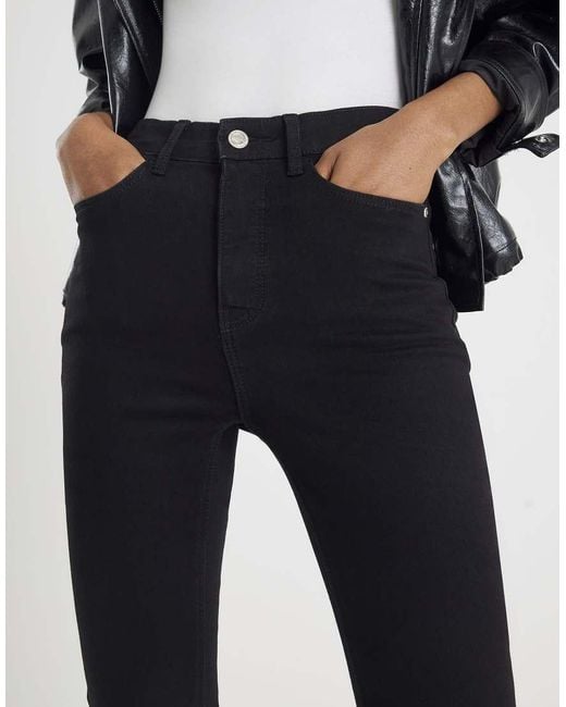 River Island Blue High Rise Sculpt Flare Jeans