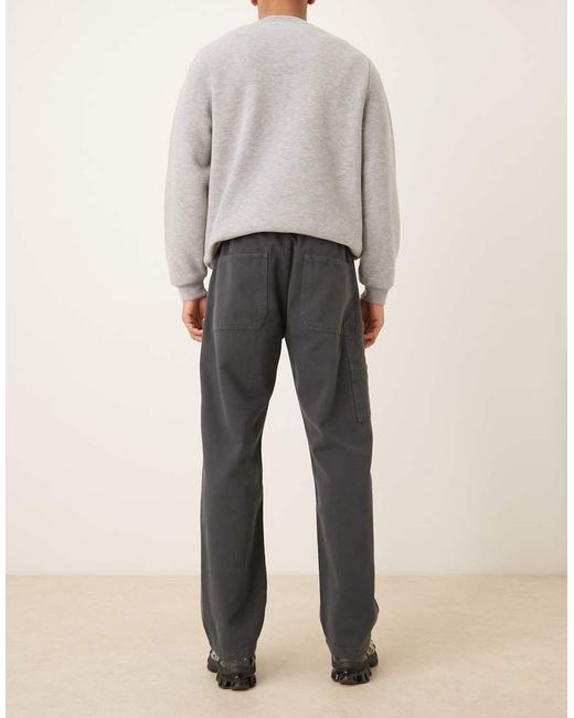ASOS Natural Straight Pull On Jean With Carpenter Styling for men