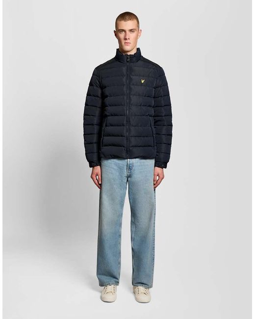 Lyle & Scott Blue Quilted Jacket for men