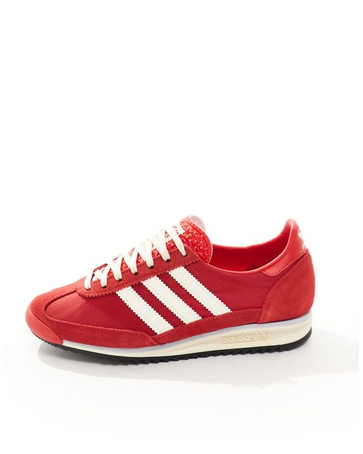 Sl 72 og - sneakers rosse e crema di Adidas Originals in Red