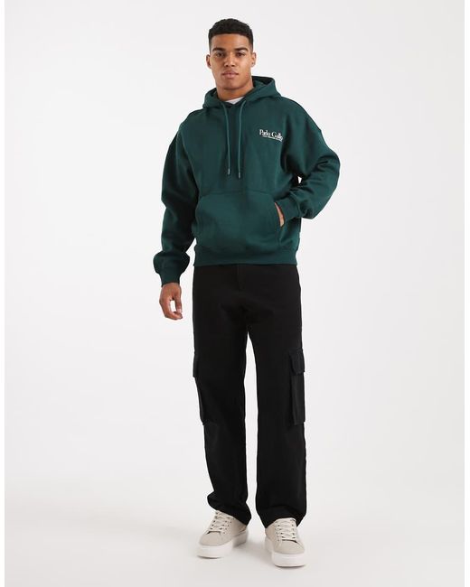 Only & Sons Green Printed Hoodie for men