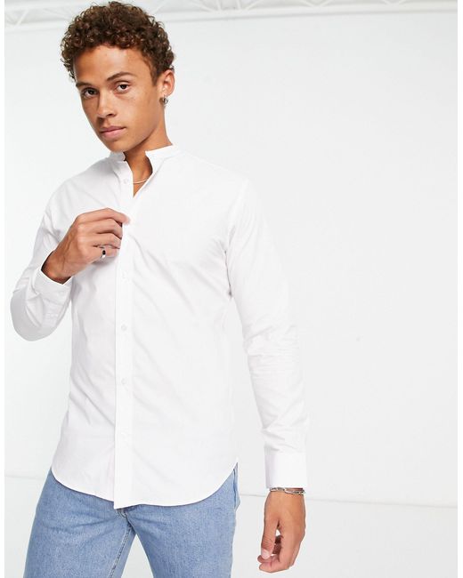 Heren Kleding voor voor Overhemden voor Nette overhemden Jack & Jones Originals Geruit Overhemd in het Wit voor heren 