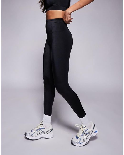 Leggings Deportivos De Talle Alto Con Bolsillo Interior Y Diseño Moldeador En La Parte Trasera Icon De 4505 de color Blue