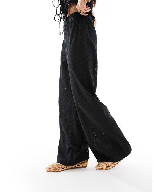 esmé studios Black Esmee Exclusive Broderie Beach Trousers