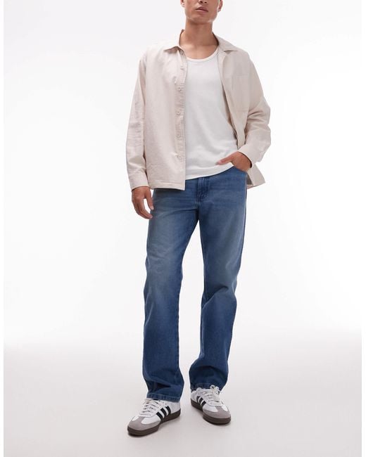 Wrangler – 13mwz original – cowboy-jeans mit geradem schnitt und mittlerer waschung in Blue für Herren