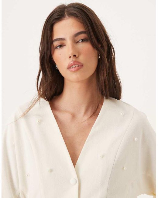 Sister Jane White Dream Pearl Embellished Jacket