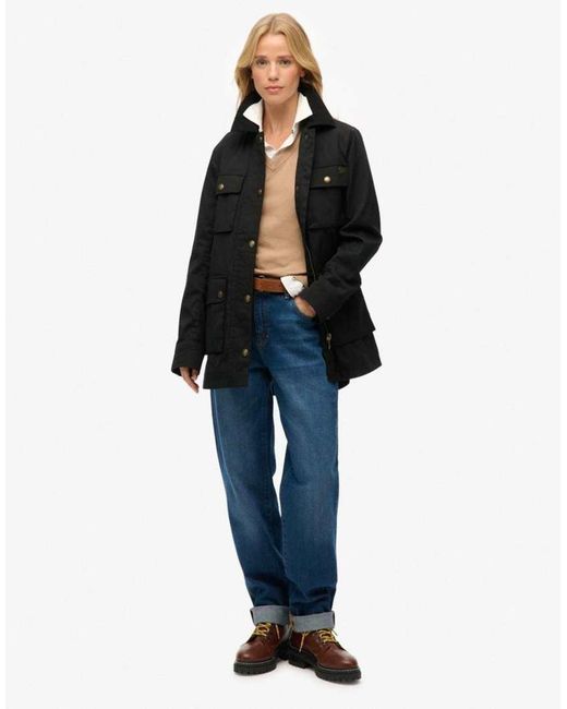 Superdry Black Wax Jacket