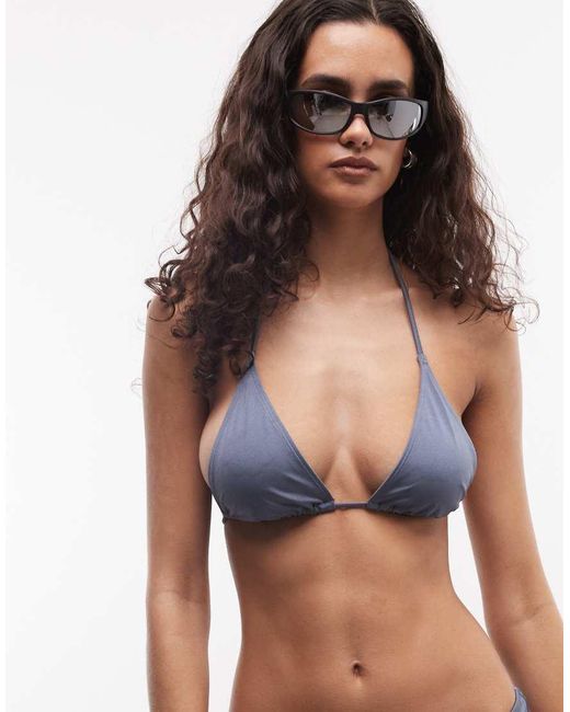Weekday Multicolor Mix & Match Triangle Tie Bikini Top