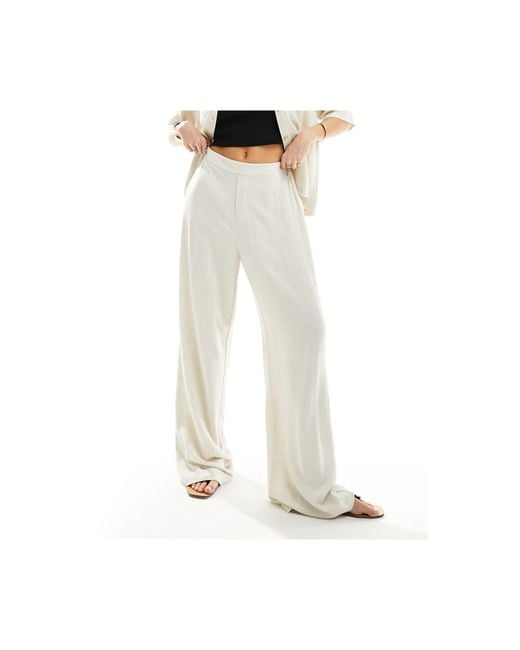 Object Metallic Linen Trouser Co-ord With Tie Waist