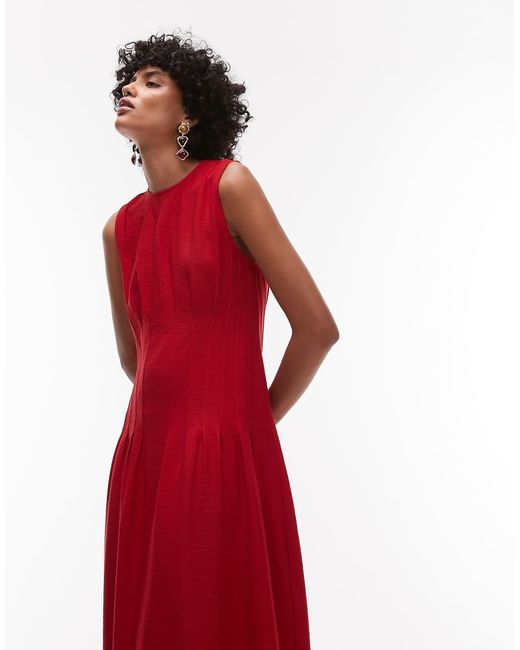 Vestito Midi A Corsetto di Mango in Red