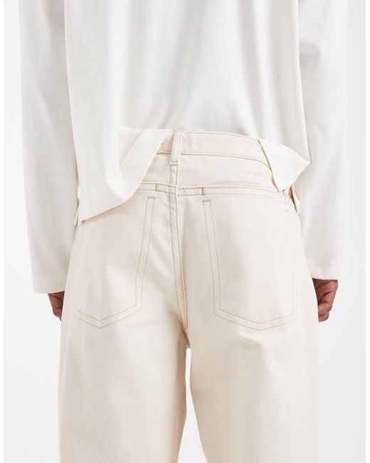 ASOS Natural Circular Design Collection Co-ord Relaxed Tapered Jeans for men