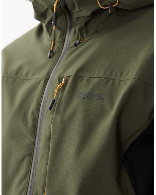 Regatta Green Waterproof Breathable Birchdale Ii Hooded Jacket for men