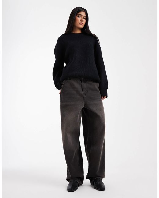 ASOS Black – gerippter oversize-pullover