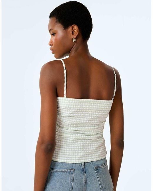 OMNES White Mars Gingham Top