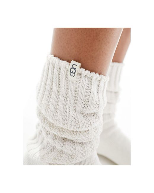 Ugg White Tyla Slouchy Socks