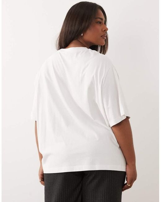 ASOS Asos Design Curve Oversized T-shirt With Pink Vintage Car Graphic