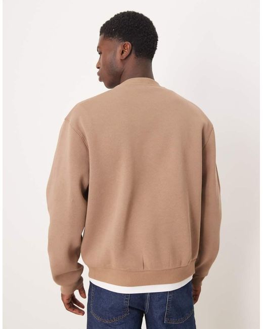 ASOS Blue Relaxed Boxy Sweatshirt With Chest Print for men