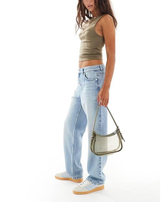 Jeans Lunghi Dritti Azzurri di New Look in Blue